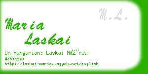 maria laskai business card